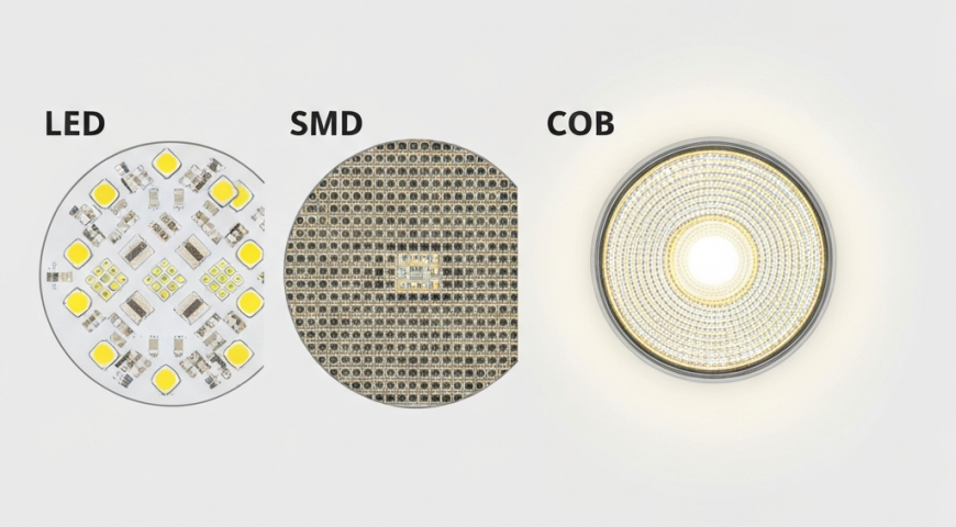 تفاوت لامپ LED، SMD و COB چیست؟