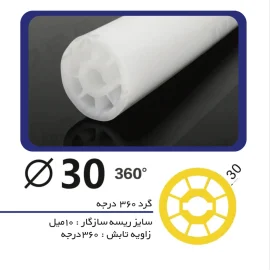پروفیل سیلیکونی لاین نوری گرد ۳۶۰ درجه قطر ٣٠ میل